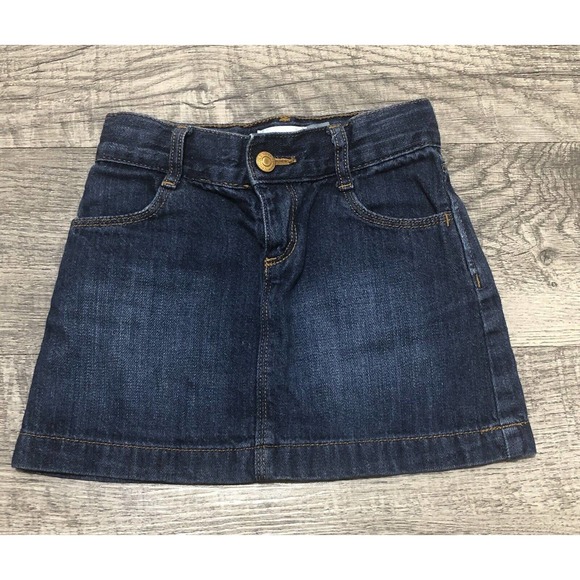 Old Navy Button Front Denim Skirt Size 4T Blue Mini Skirt Toddler Tights C35 - Picture 1 of 4